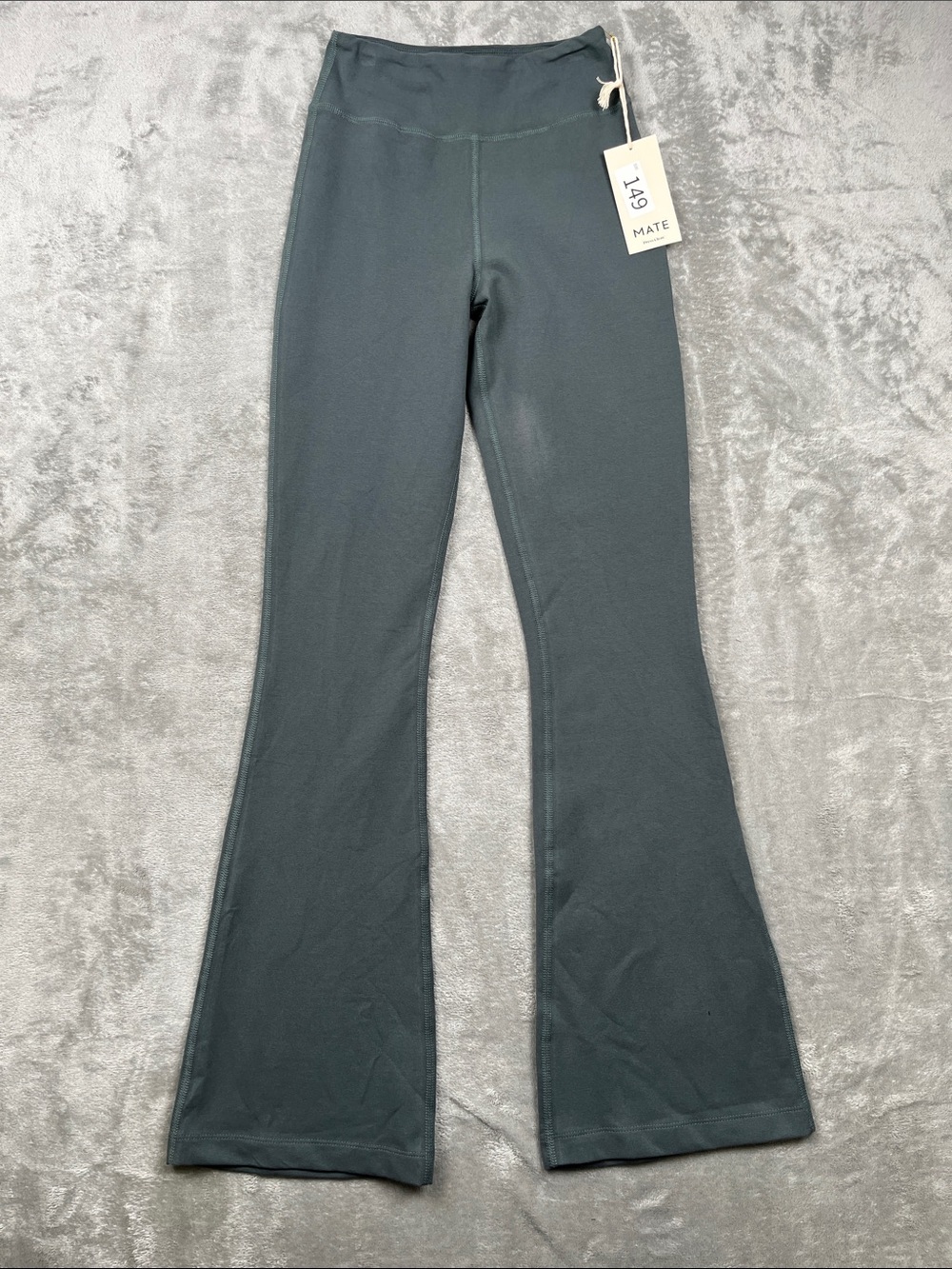 NEW XS MATE the Label Green Organic Stretch Bootcut Pants FLAW